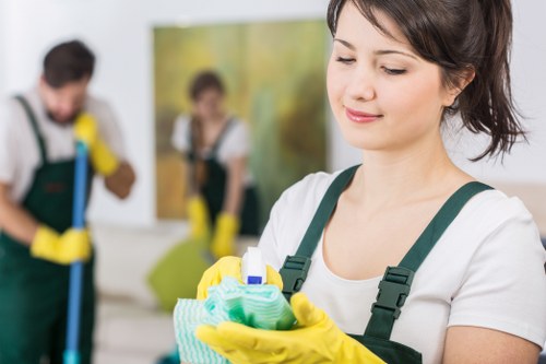 Cleaning a kitchen in a Uxbridge property