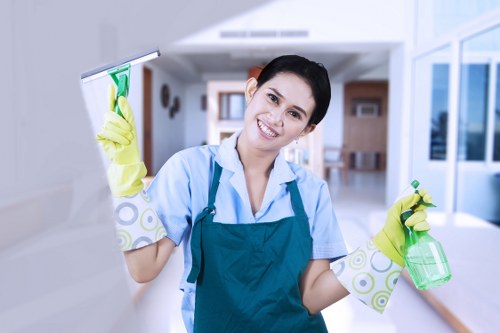 Local oven cleaner working in an Uxbridge kitchen