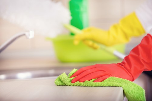Residential facade cleaning preparation in Uxbridge
